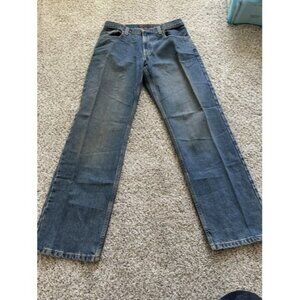 Perry Ellis Dark Wash Straight Leg Denim Mens Blue Jeans 32x32